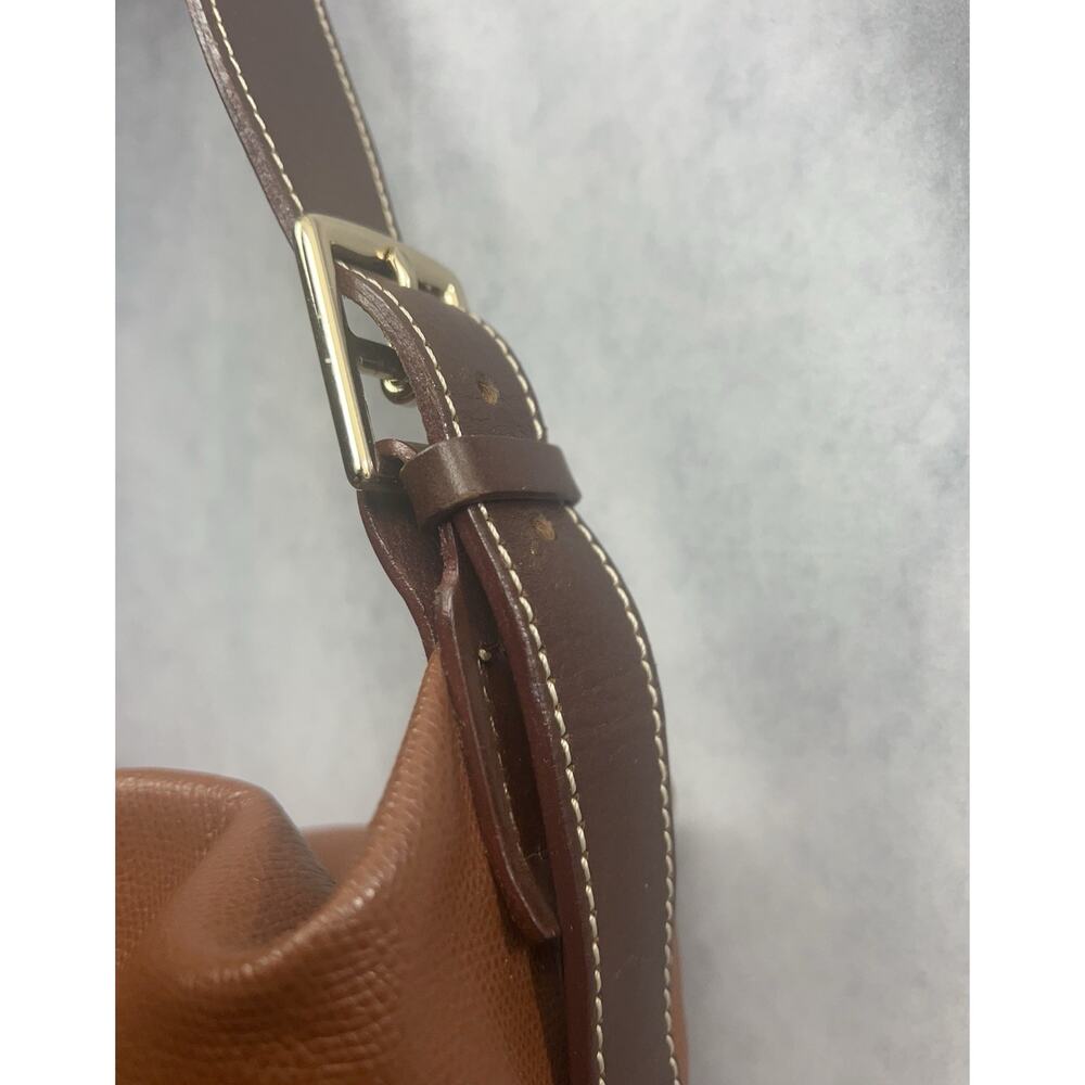 Dooney & Bourke Pebble Leather Large Tote East/West Sac Caramel Brown - Picture 5 of 17